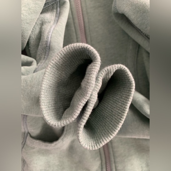 RARE 🦄 Lululemon Scuba Zippered Sweatshirt Cotton Fleece Hoodie Earl Grey Zest - Picture 9 of 13
